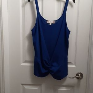 Royal Blue tank with gather waist